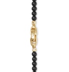 David Yurman - 18-Karat Gold Onyx Beaded Bracelet - Black