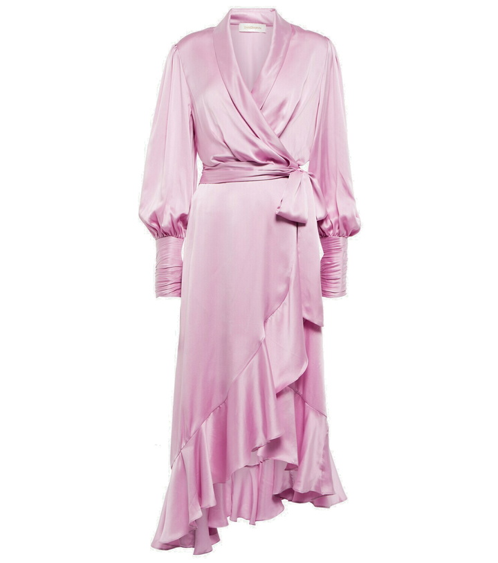 Photo: Zimmermann - Silk satin wrap midi dress