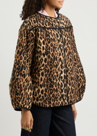 Damson Madder Macy Leopard-print Quilted Jacket
