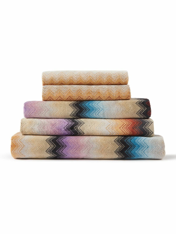Photo: Missoni Home - Byron Set of Five Cotton-Terry Bath Towels