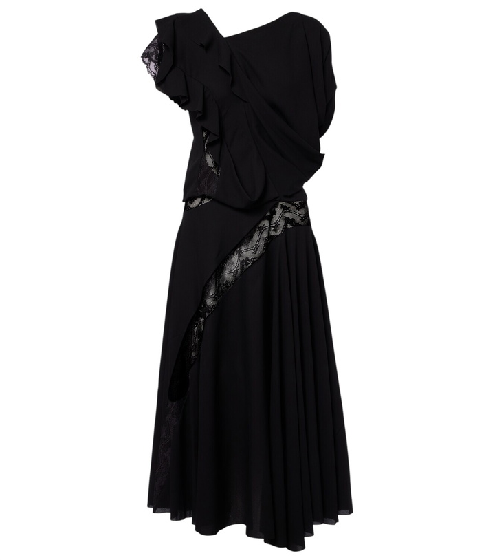 Photo: Junya Watanabe Asymmetric lace-trimmed midi dress