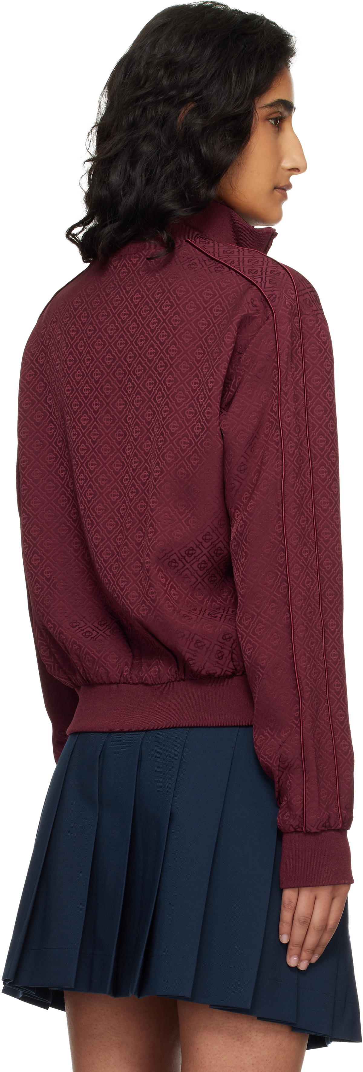 Casablanca Burgundy Monogram Track Jacket