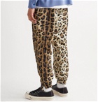 Wacko Maria - Tapered Leopard-Print Shell Track Pants - Animal print