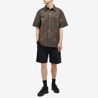 Han Kjobenhavn Men's Washed Loose Logo Short Sleeve Shirt in Dirty Tint
