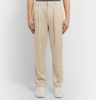 NN07 - Codo Tapered Pleated Tencel-Twill Trousers - Neutrals