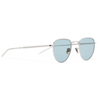 Eyevan 7285 - Round-Frame Silver-Tone Titanium Sunglasses - Silver