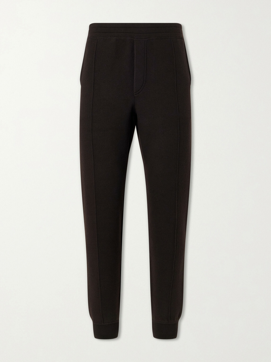 TOM FORD - Tapered Wool-Jersey Sweatpants - Brown