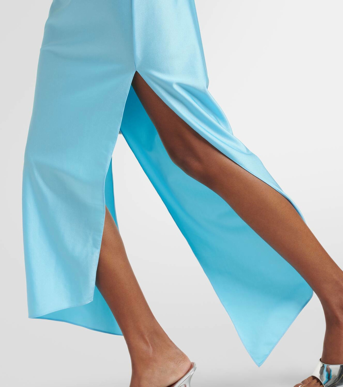 Coperni Floral-appliqué cutout maxi dress