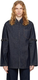 Coperni Navy Raw Hybrid Denim Overshirt