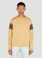 Gucci - Web Sleeve Sweatshirt in Beige