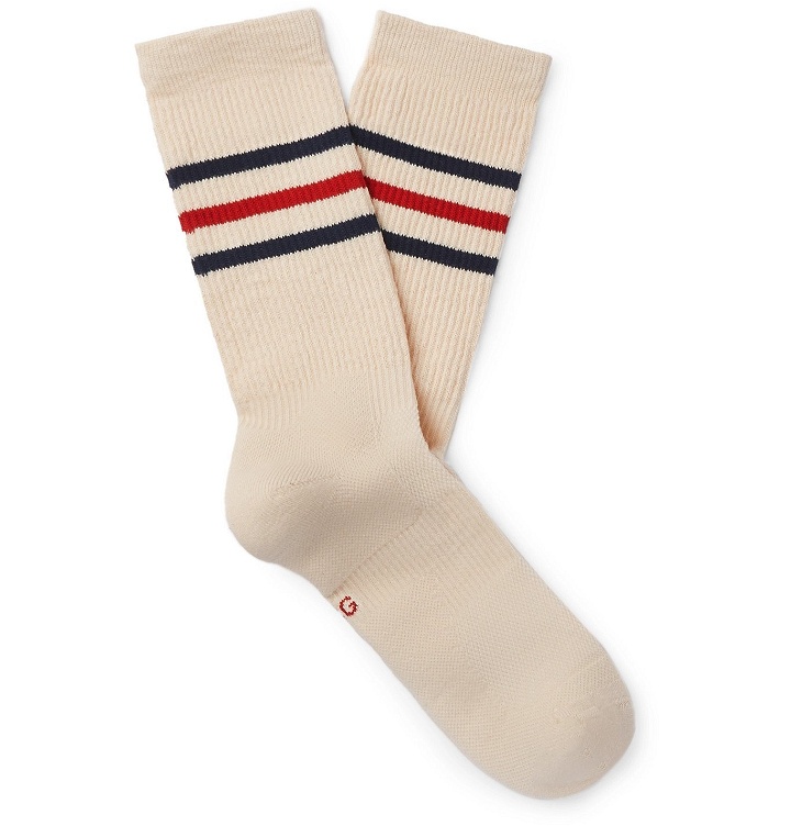 Photo: Gucci - Striped Cotton-Blend Socks - White