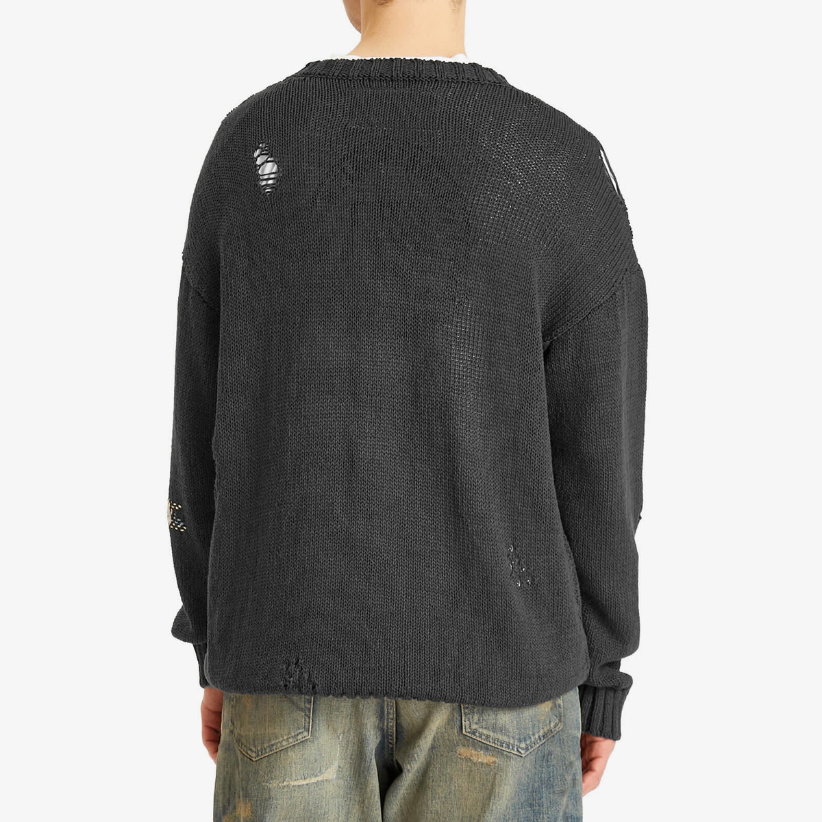 Neighborhood Men's Savage Crewneck Knit Sweater in Black Neighborhood