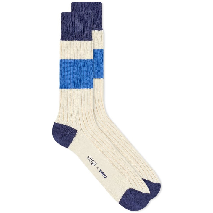 Photo: YMC Men's Rib Sport Sock in Ecru