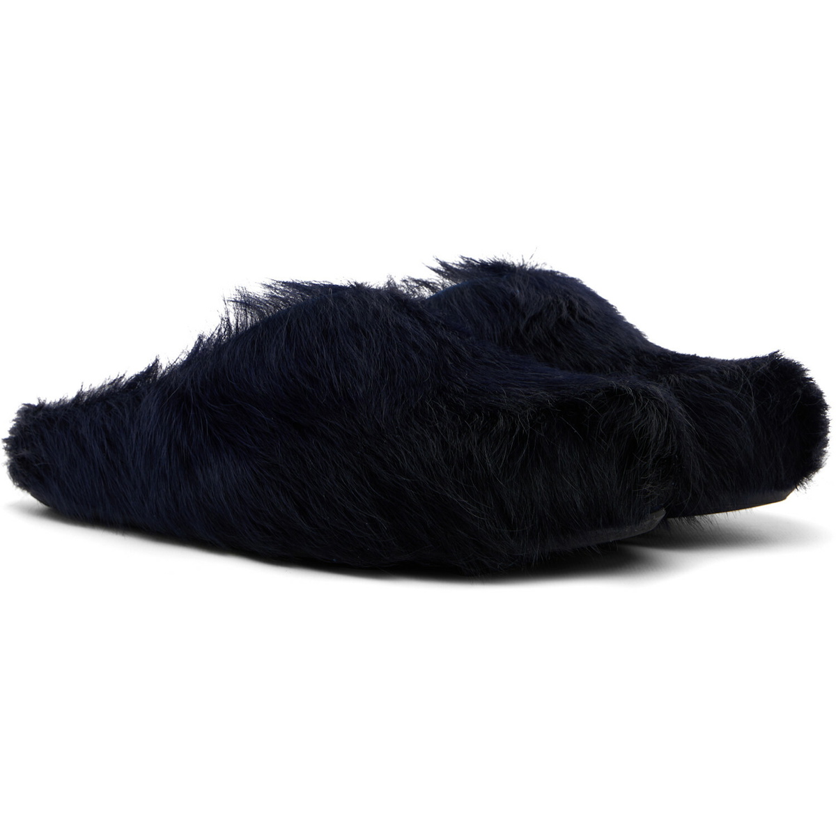 Marni Navy Fussbett Sabot Slip-on Loafers