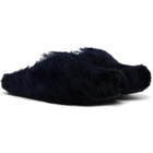 Marni Navy Fussbett Sabot Slip-on Loafers