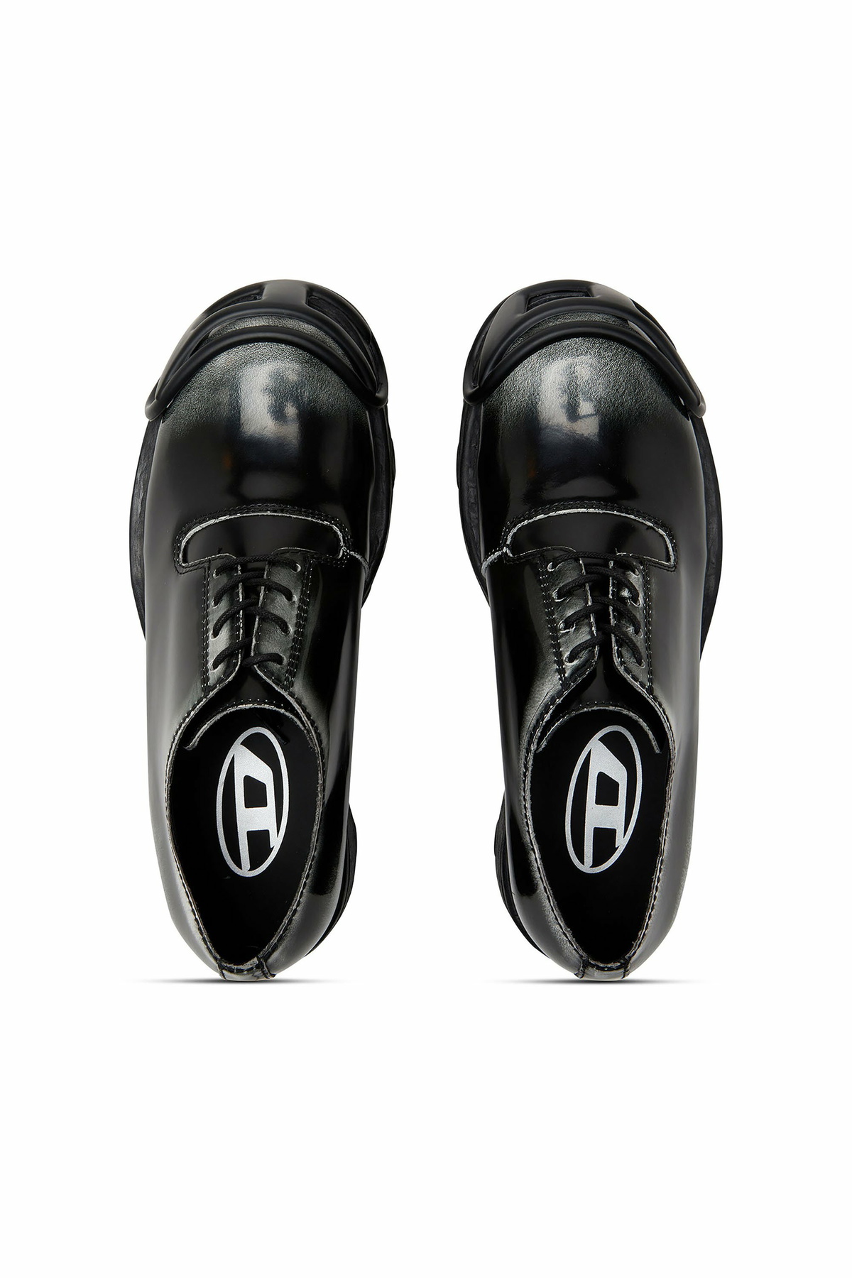 Diesel D-Hammer-Derby shoes in shiny two-tone leather - Lace Ups and Clogs Mens in Multicolor
