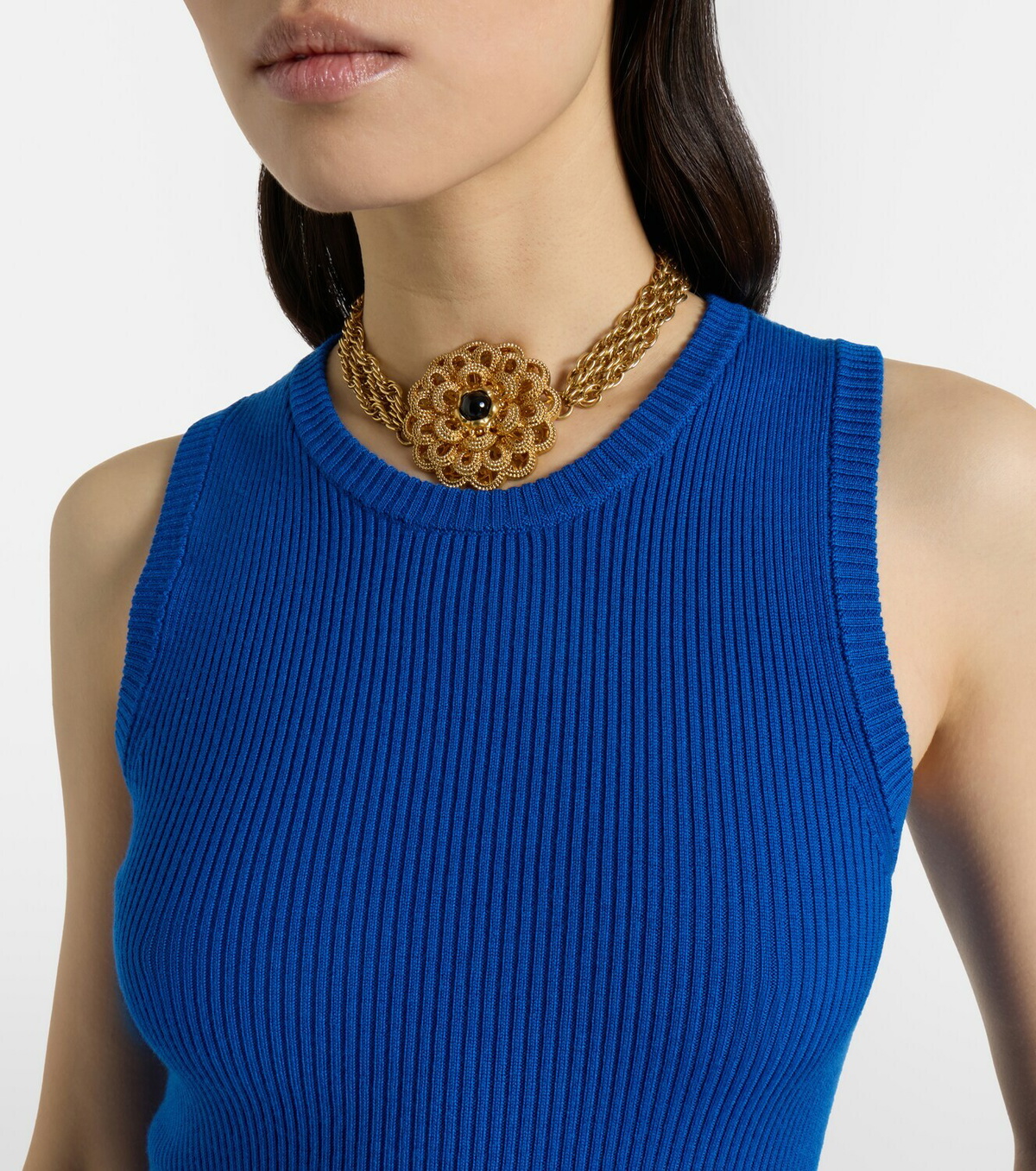 Chloé Ribbed-knit wool tank top