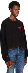 Doublet Black Broken Heart Sweater