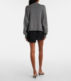 Area Distressed cotton and cashmere cardigan