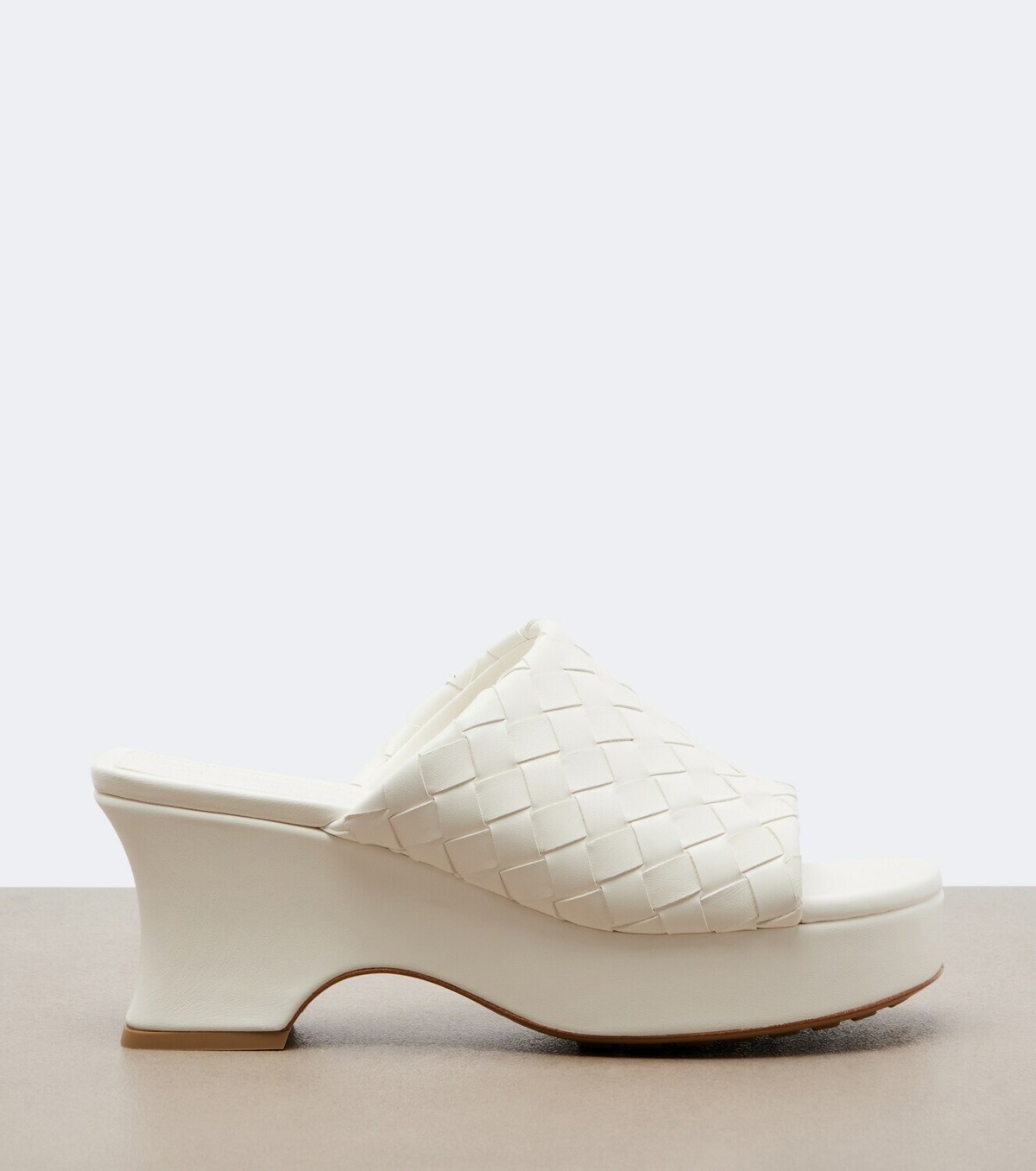 Bottega Veneta Rosita Intrecciato leather wedge mules