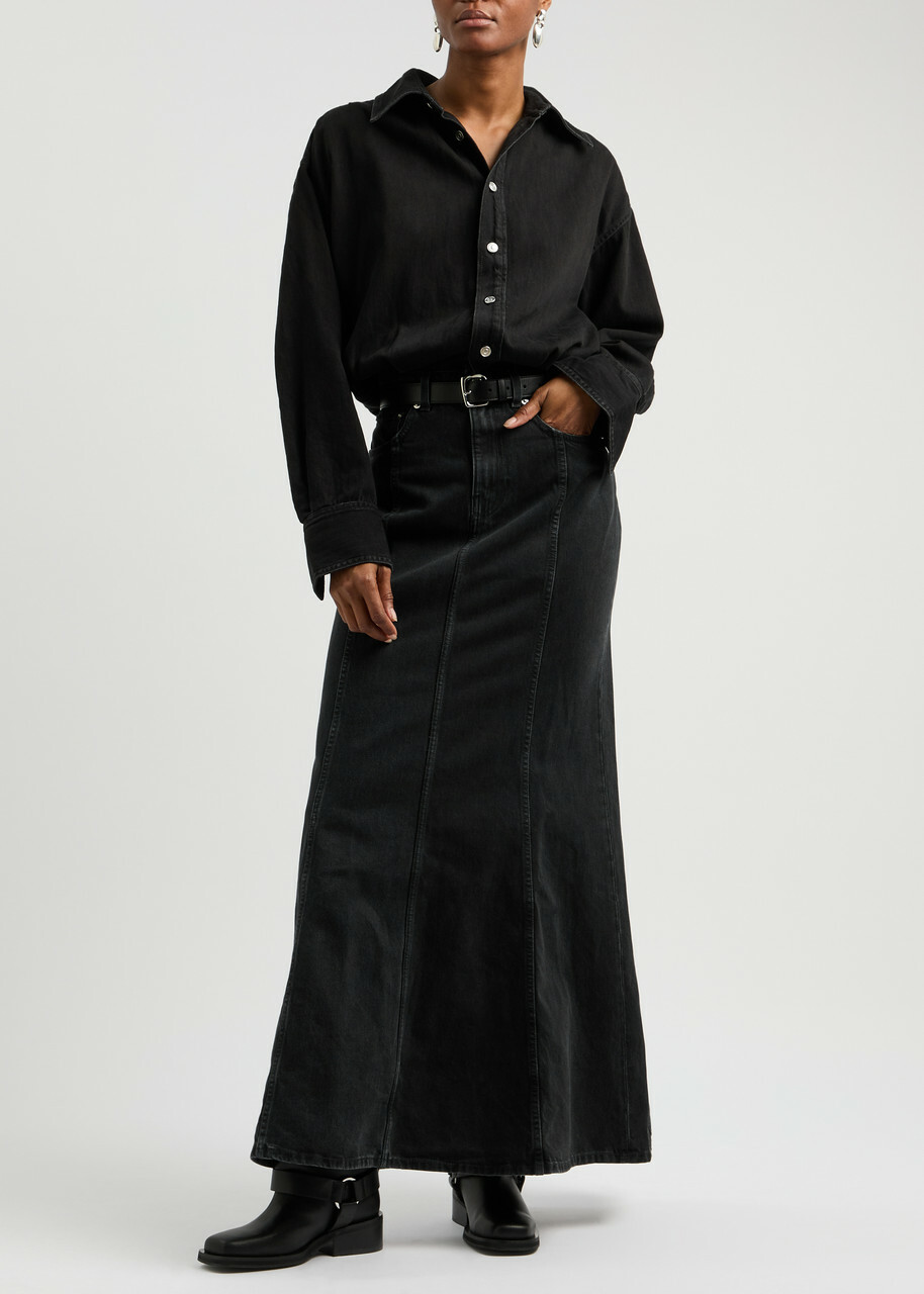 haikure denim maxi dress Haikure Jill Denim Maxi Dress | Blue