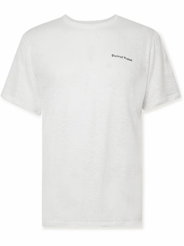 Photo: DISTRICT VISION - Logo-Print Hemp-Jersey T-Shirt - White