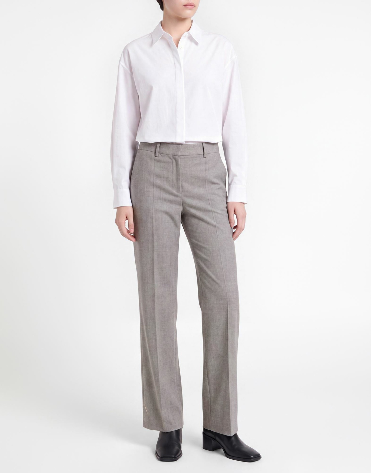 Magda Butrym Womens Pants Light in Grey