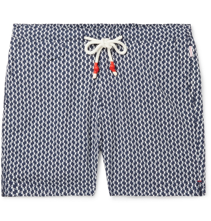 Photo: Orlebar Brown - Standard Mid-Length Printed Swim Shorts - Blue