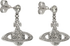 Vivienne Westwood Gunmetal Mini Bas Relief Drop Earrings