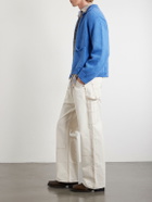 Cherry Los Angeles - Paint-Splattered Distressed Straight-Leg Jeans - White