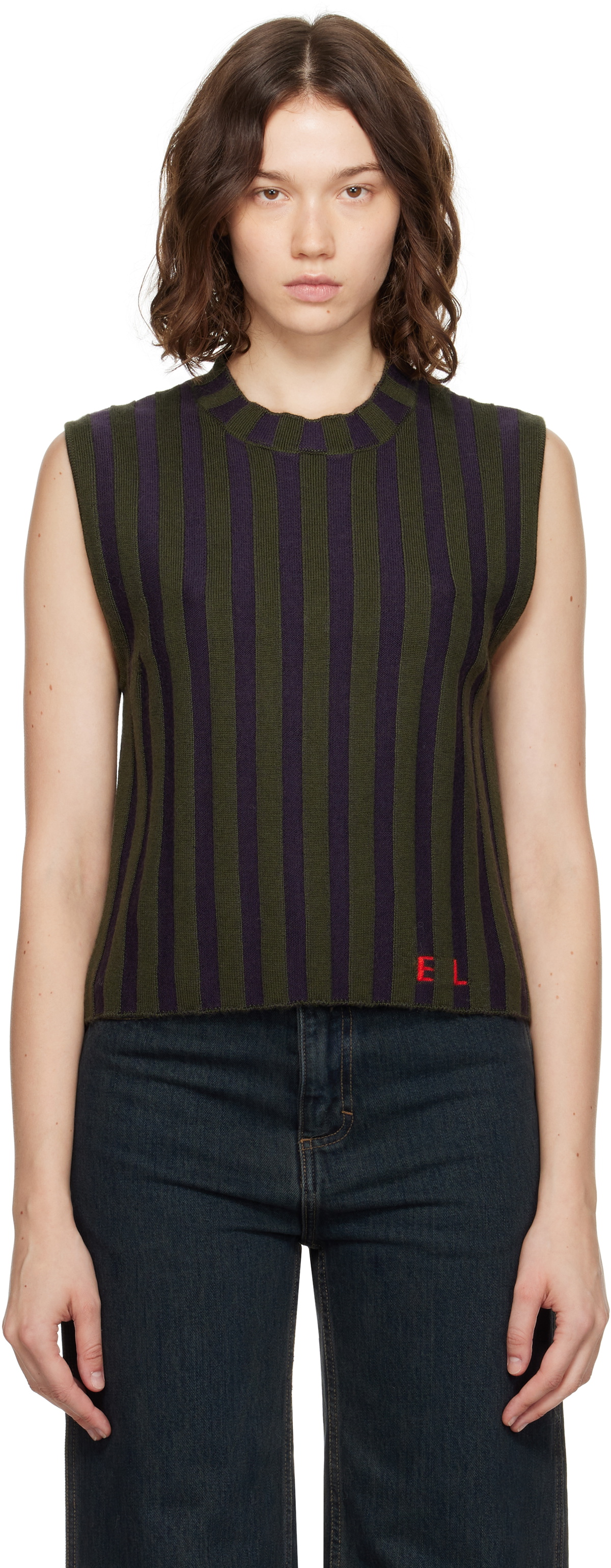 Eckhaus Latta Green & Purple Keyboard Tank Top