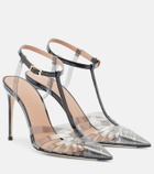 Malone Souliers Jilia leather-trimmed PVC slingback pumps