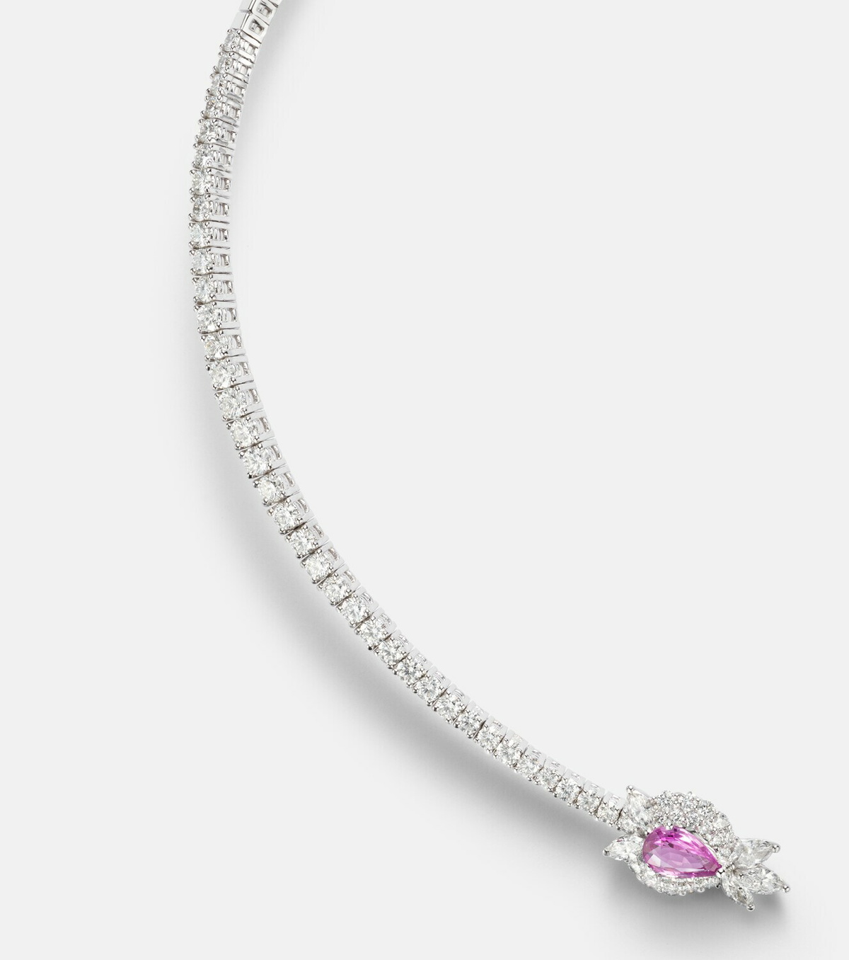 Yeprem Reign Supreme 18kt white gold choker with sapphire and diamonds
