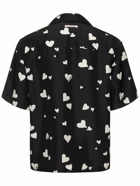 MARNI - Heart Print Silk S/s Boxy Shirt