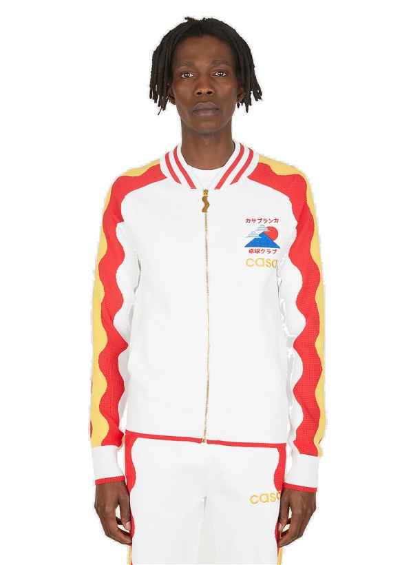 Photo: Knit Wave Track Jacket in White