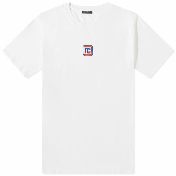 Photo: Balmain Men's PB Logo T-Shirt in White