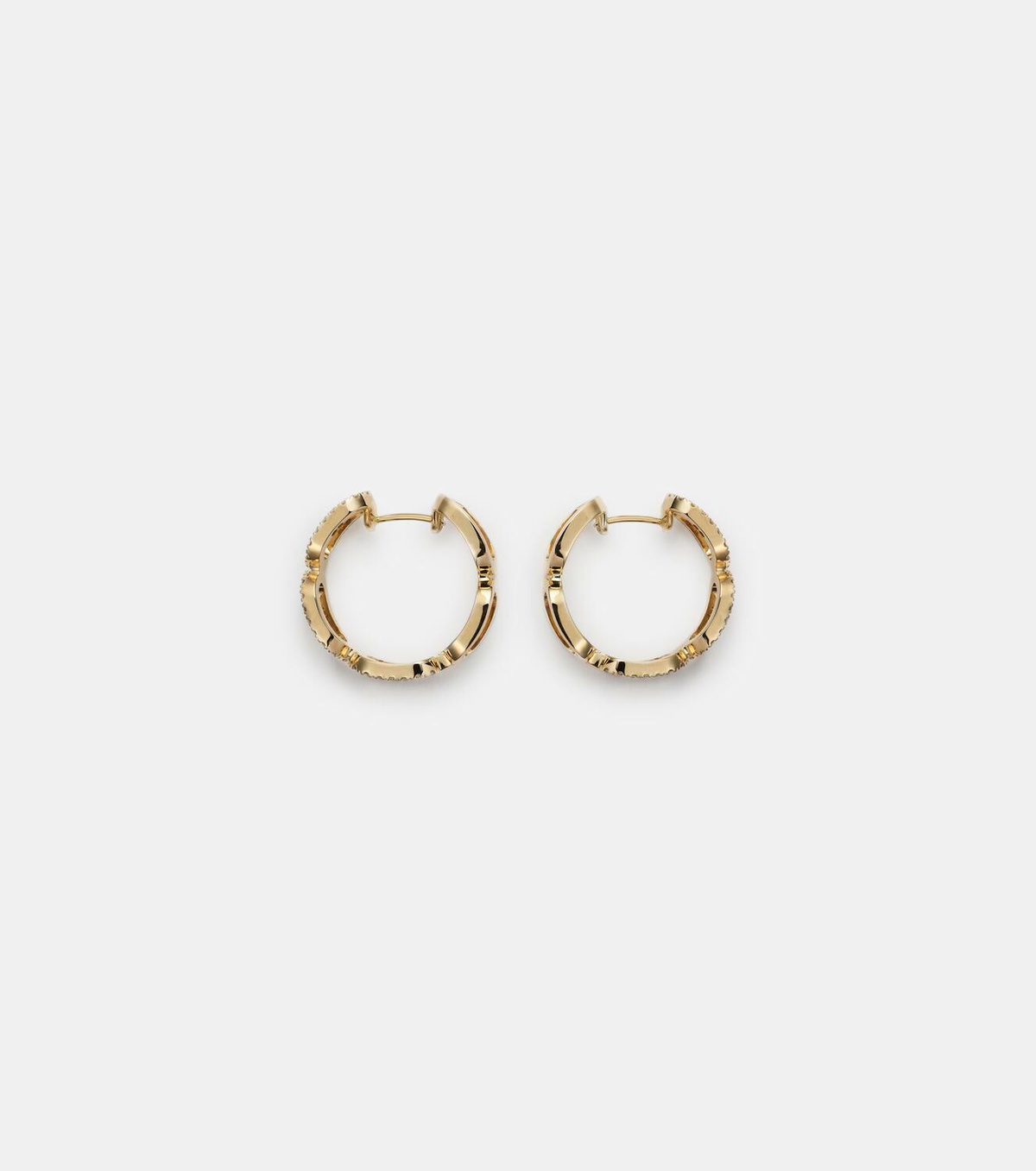Bucherer Fine Jewellery Link 18kt gold earrings with diamonds