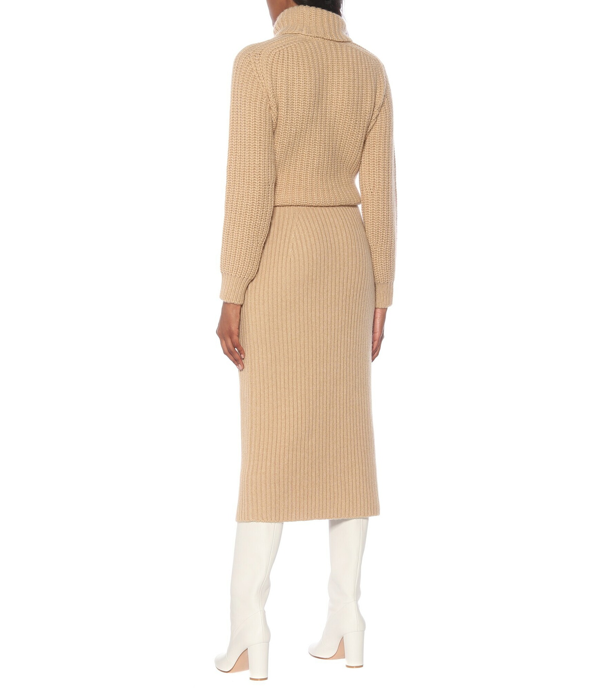 Loro Piana - Tribeca ribbed-knit cashmere midi skirt