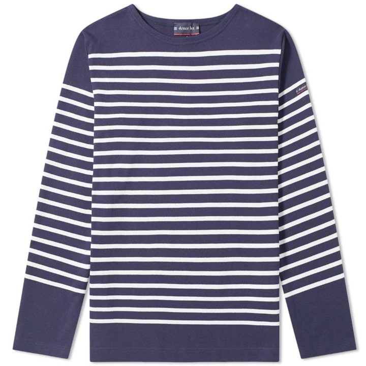 Photo: Armor-Lux 1140 Long Sleeve Sailor Tee Navy & White