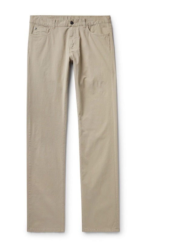 Photo: Canali - Cotton-Blend Twill Trousers - Neutrals