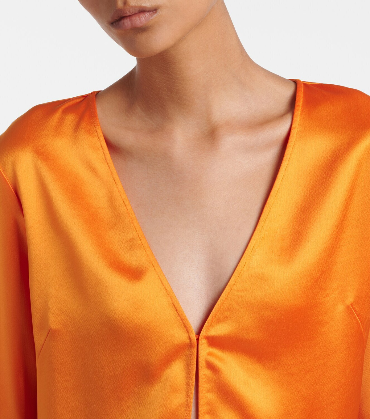 Leset Barb satin top