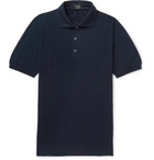 Kiton - Slim-Fit Cotton Polo Shirt - Blue