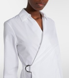Loewe Draped cotton wrap dress