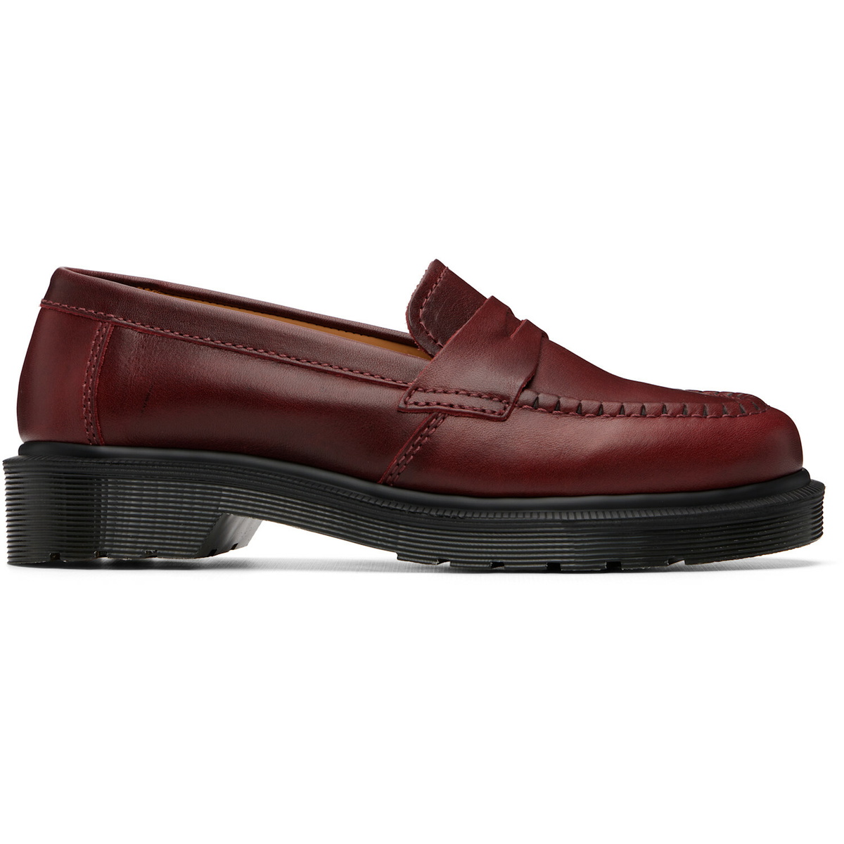 Dr. Martens Burgundy Delapre 'Made In England' Classic Loafers