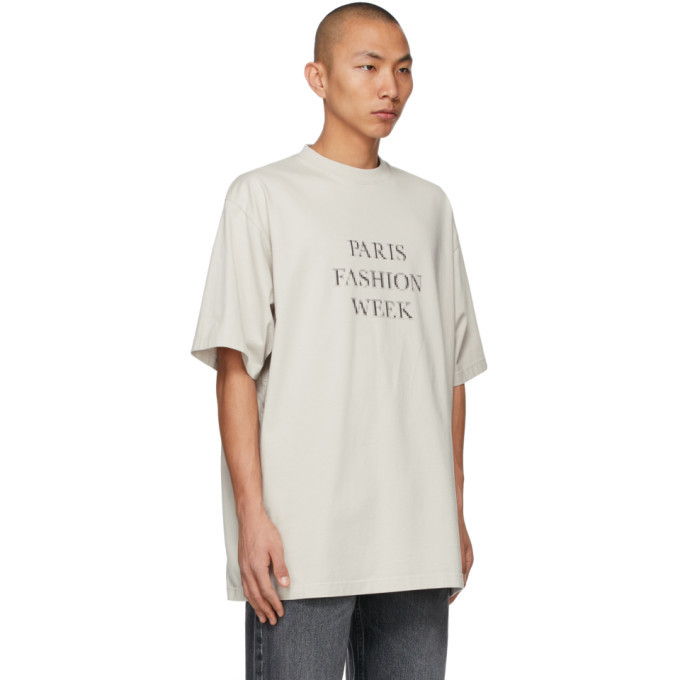 Balenciaga Grey Paris Fashion Week T-Shirt Balenciaga