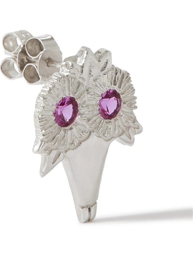 Photo: Bleue Burnham - Bouquet Recycled Sterling Silver Sapphire Single Earring