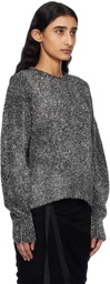 Helmut Lang Silver Apex Lurex Crew Sweater