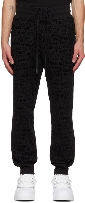 Photo: Versace Jeans Couture Black Flocked Lounge Pants