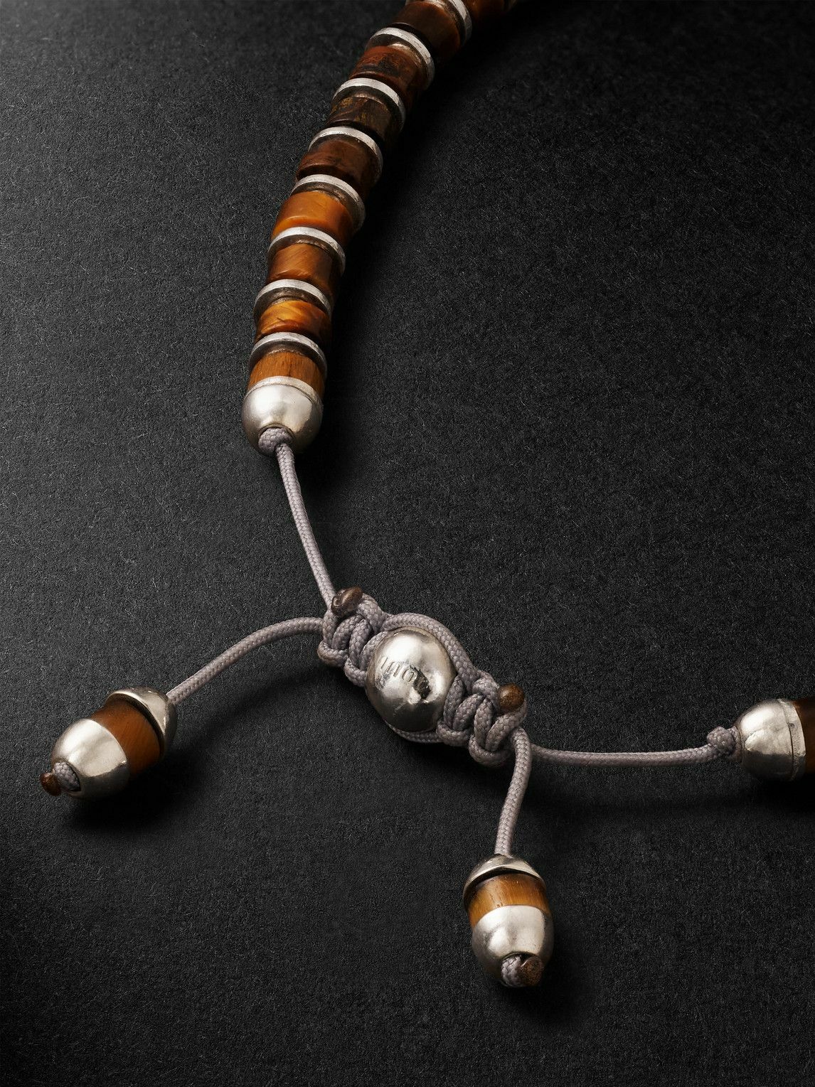 M. Cohen - Sapet Sterling Silver Tiger's Eye Beaded Bracelet - Brown