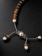 M. Cohen - Sapet Sterling Silver Tiger's Eye Beaded Bracelet - Brown